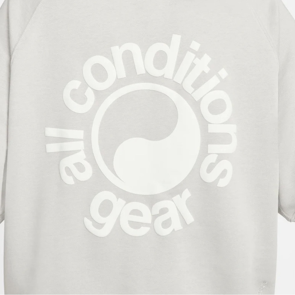 NIKE ACG DRI-FIT SHORT SLEEVE FRENCH TERRY CREW - GRAY SIZE SMALL (NEW) - Picture 6 of 7